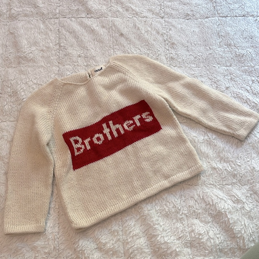 Oeuf 18 month Brothers sweater